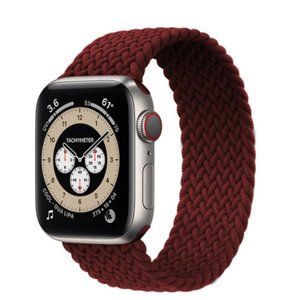 NEW Wine Red Braided Solo Loop For Apple Watch